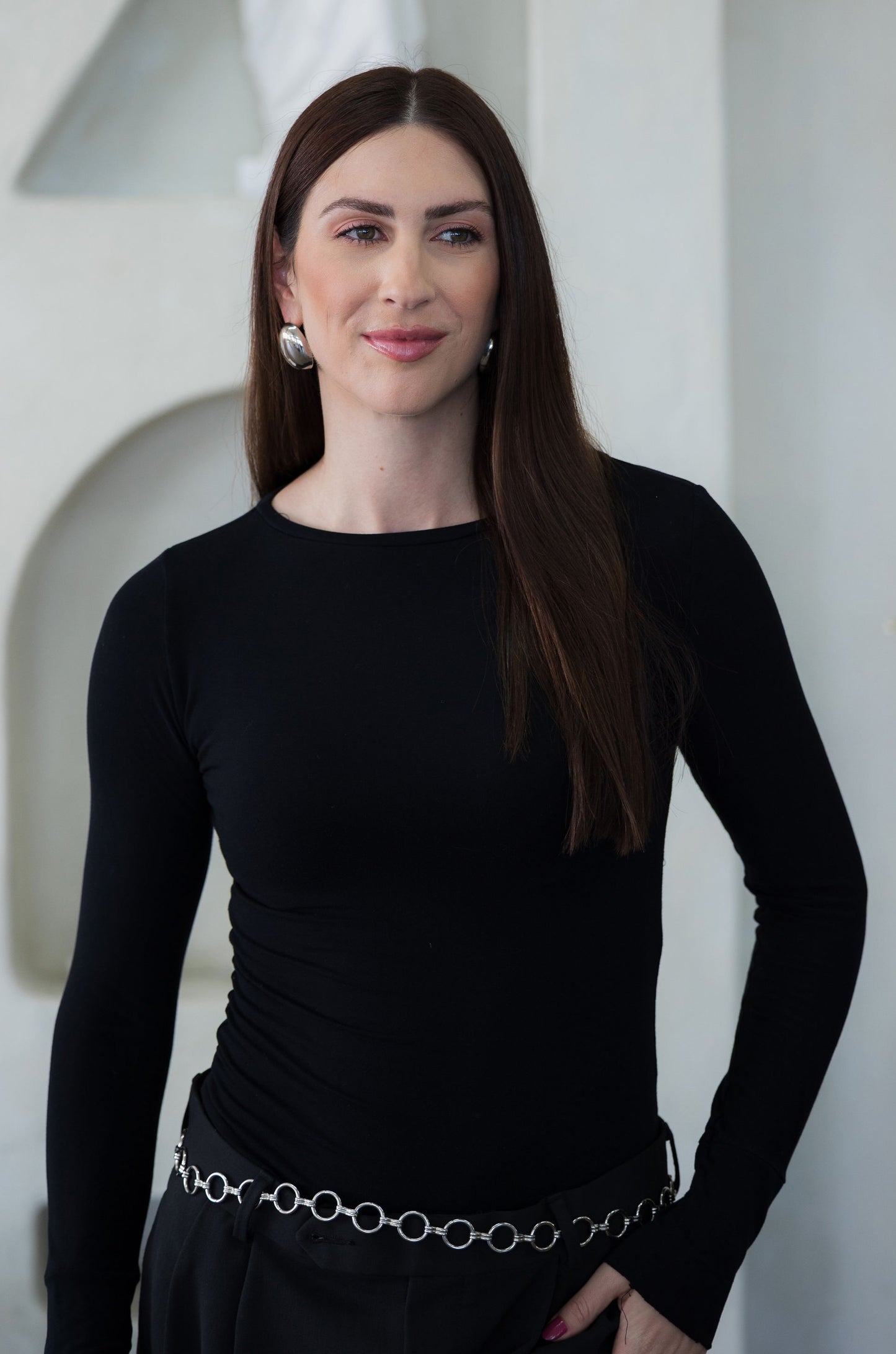 La Lola Wool Shoulder Pad Top