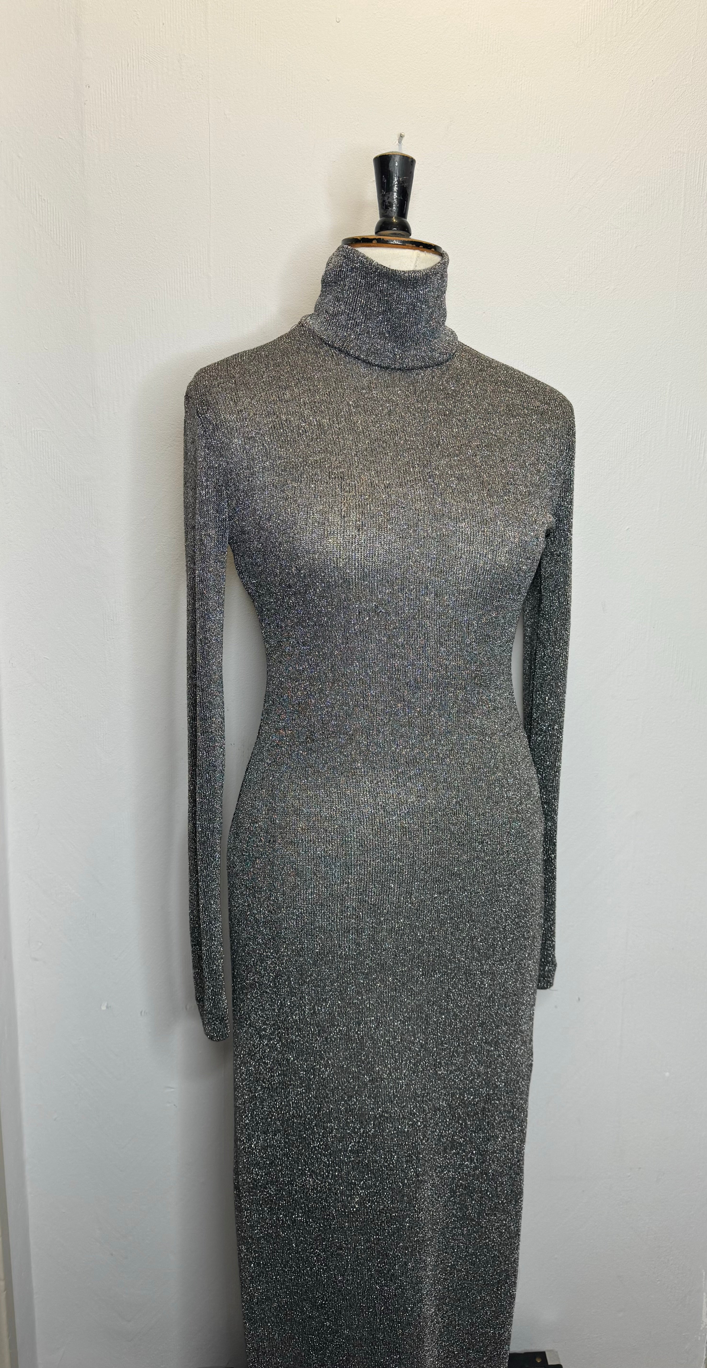 Metallic Jersey Dress